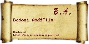 Bodosi Amélia névjegykártya